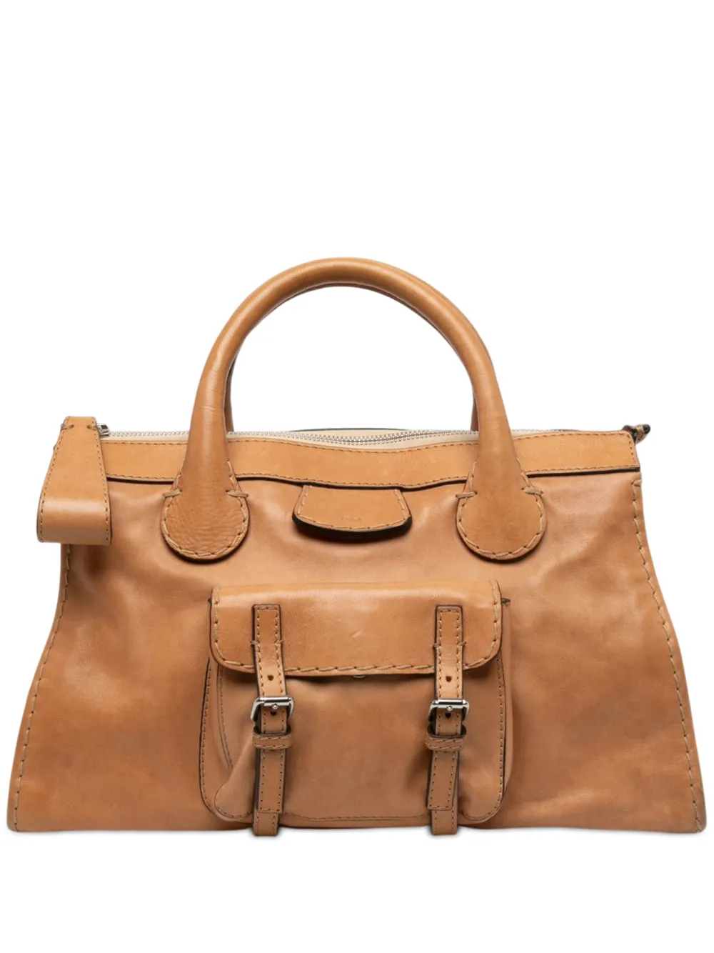 Chloé Pre-Owned 2006 Medium Buffalo Leather Edith Day satchel - Braun