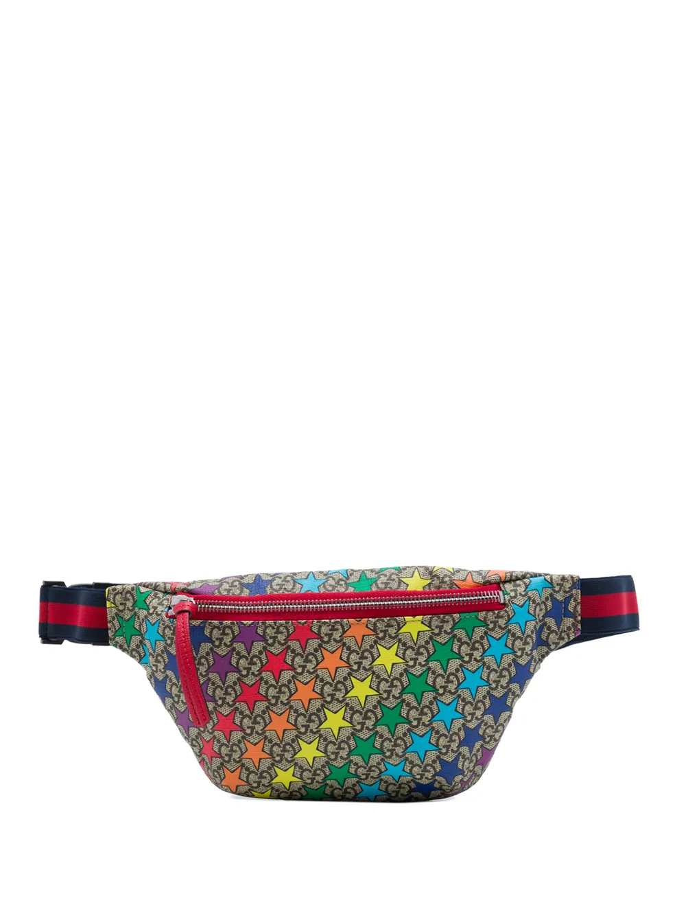 Gucci Pre-Owned 2016-2026 Kids GG Supreme Web Rainbow Stars belt bag - Multicolour