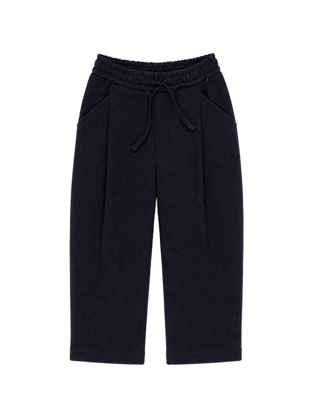 Miss Grant Kids U+E' drawstring-waist pleated trousers Blauw