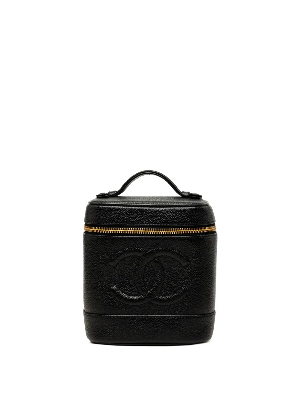 CHANEL Pre-Owned 2000-2002 CC Caviar Case vanity bag - Black