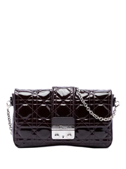 Christian Dior Pre-Owned 2010-2019 Patent Cannage New Lock Pouch crossbody bag