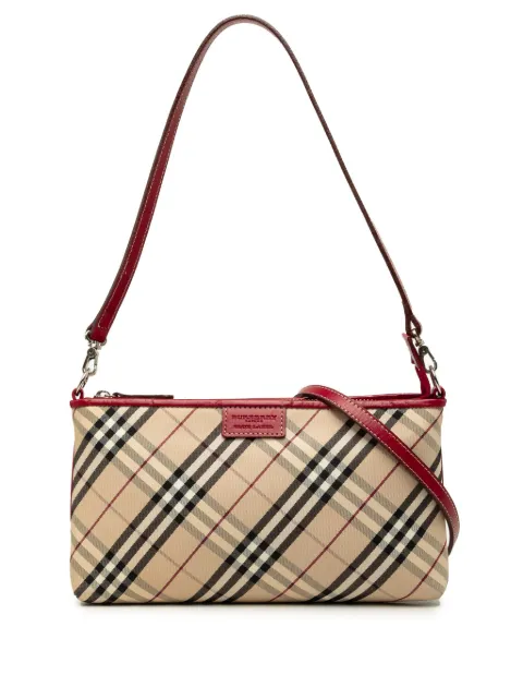 Burberry Pre-Owned bolsa satchel de lona Nova Check 1990-2015