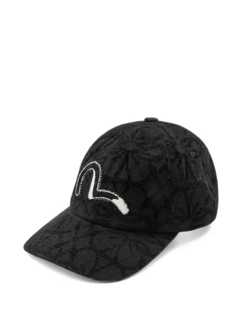 EVISU Kamon logo-embroidered jacquard baseball cap