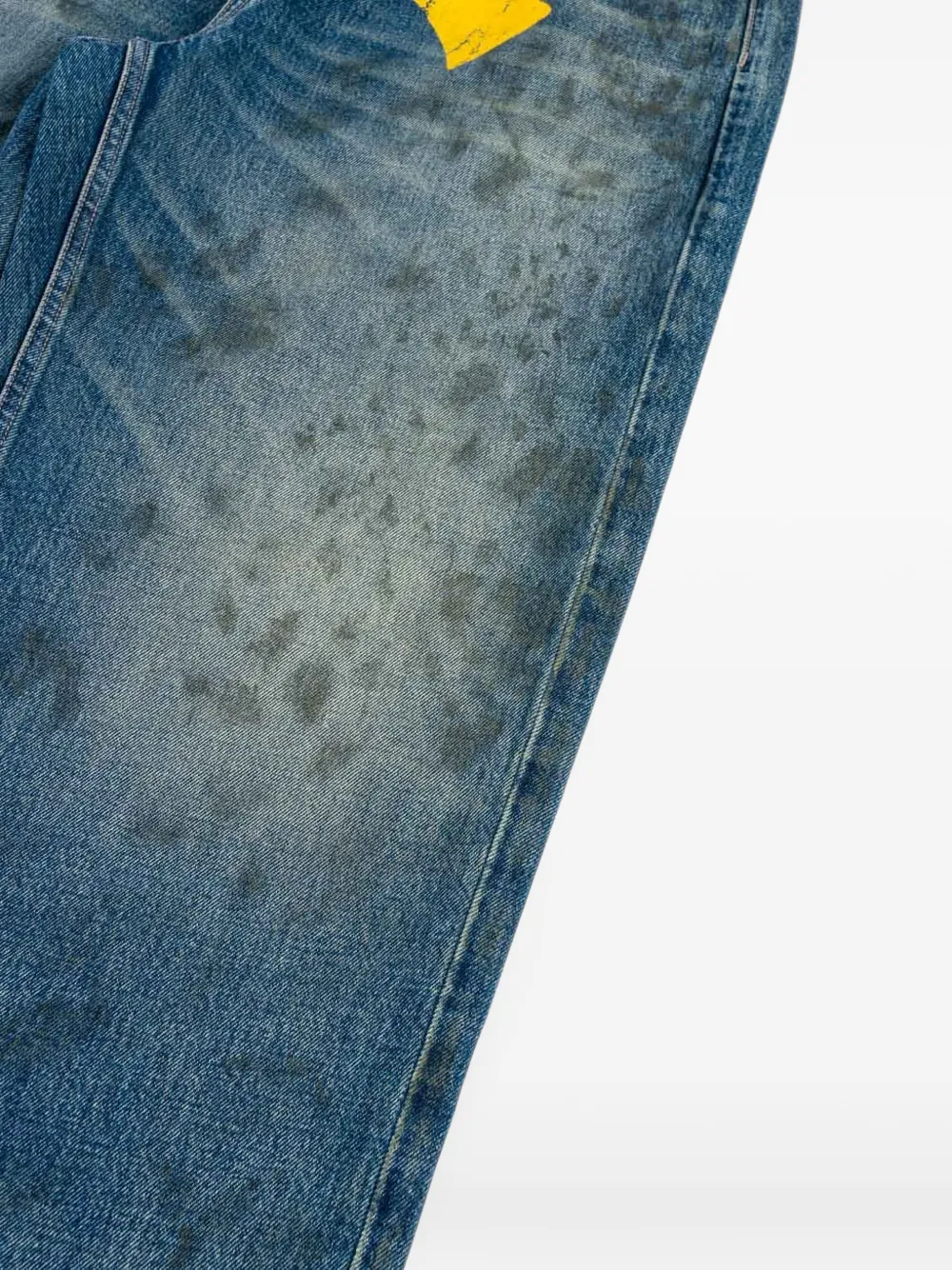 EVISU logo-print loose jeans Blauw