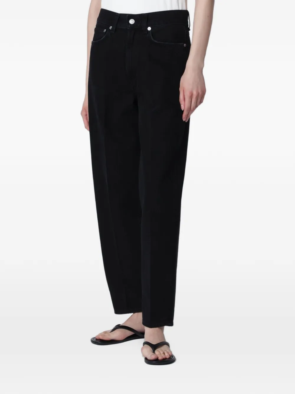 AGOLDE pleated straight-leg jeans - Nero