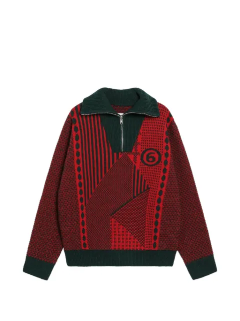MM6 Maison Margiela half-zip knit jumper