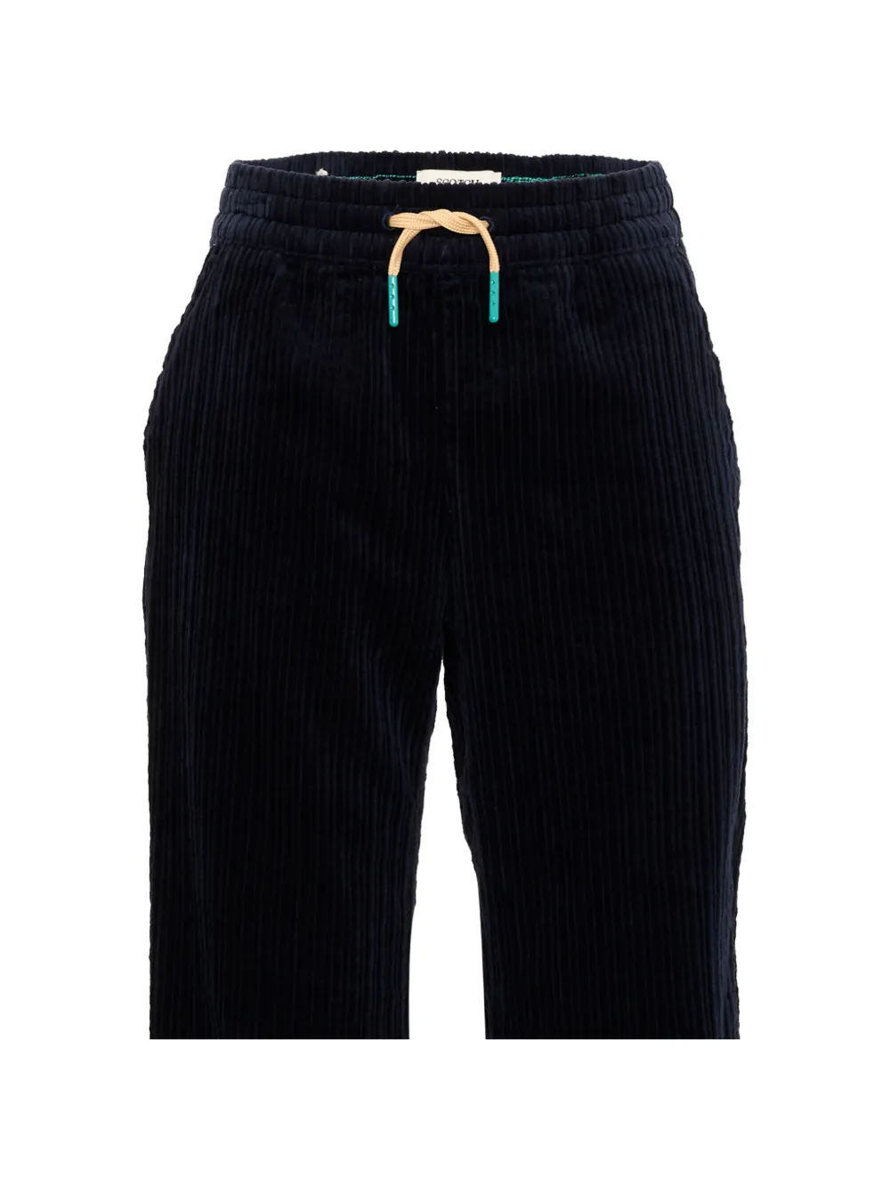 Scotch & Soda Kids corduroy drawstring track pants Blauw