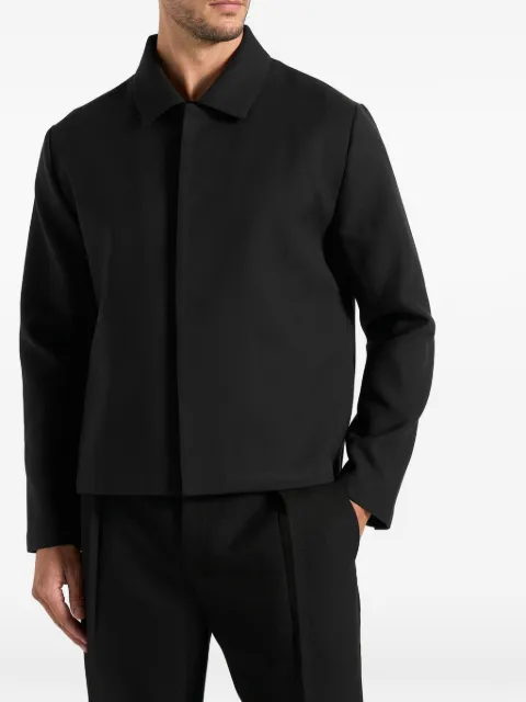 Manière De Voir Bram minimal tailored wool-blend jacket black