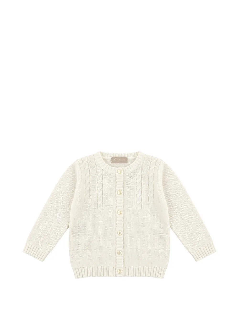 La Stupenderia cable-knit button-up cardigan - Bianco