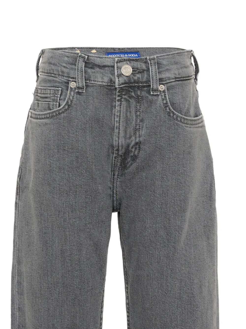 Scotch & Soda Kids faded straight-leg jeans Grijs