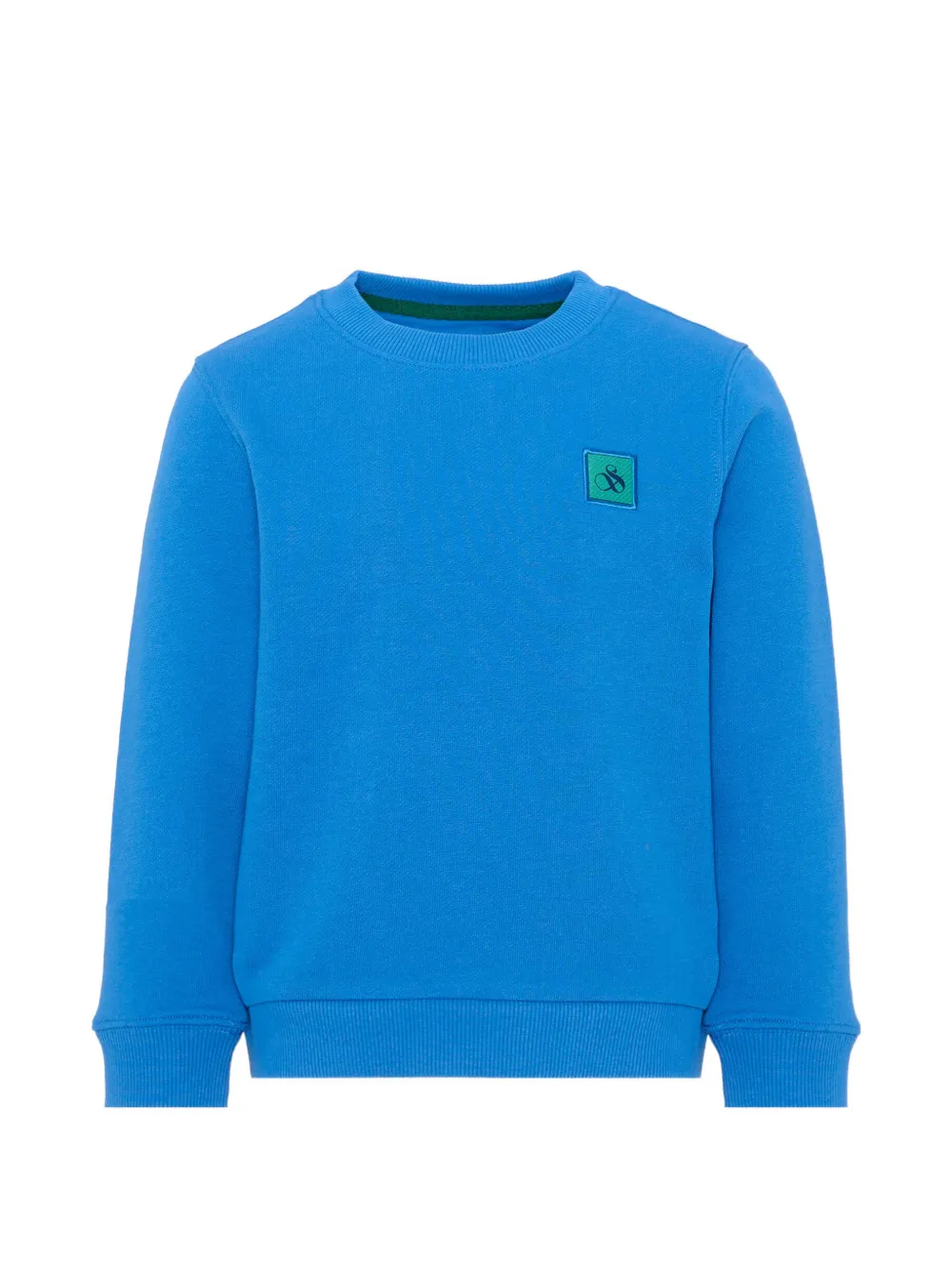 Scotch & Soda Kids logo-patch crew-neck sweatshirt Blauw