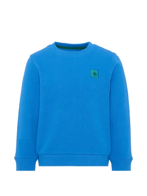 Scotch & Soda Kids logo-patch crew-neck sweatshirt