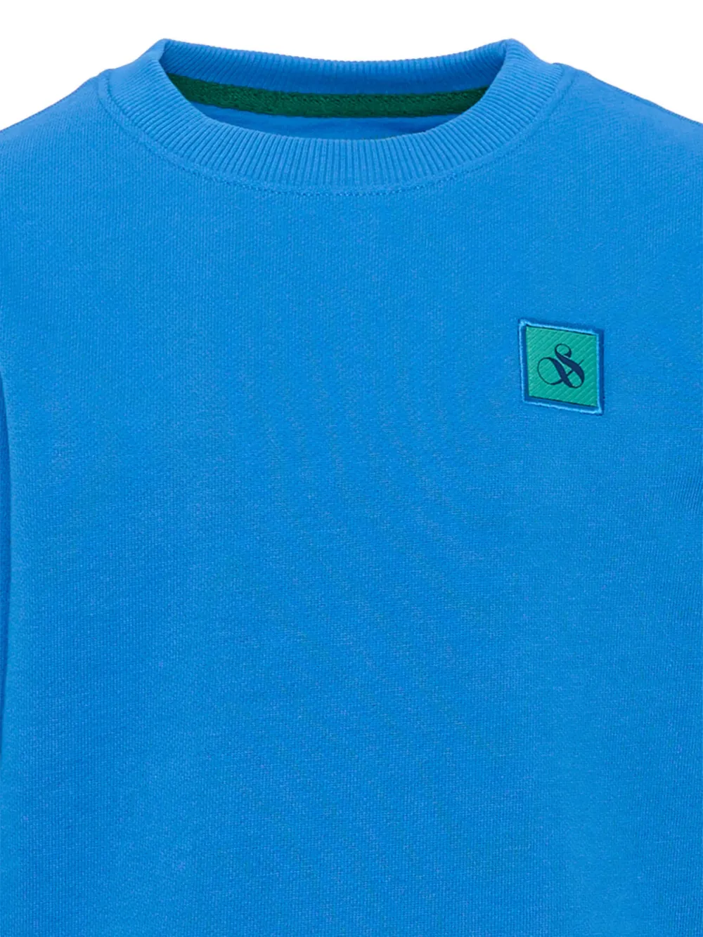 Scotch & Soda Kids logo-patch crew-neck sweatshirt Blauw
