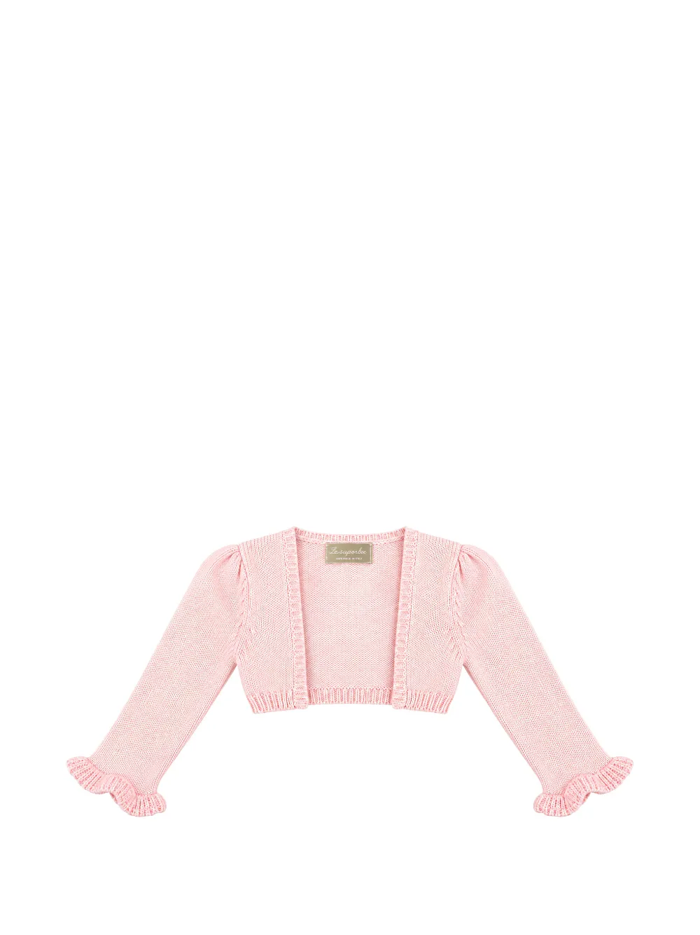 La Stupenderia ruffle-trim knitted cardigan - Rosa