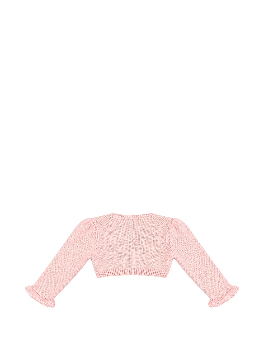 La Stupenderia ruffle-trim knitted cardigan Roze