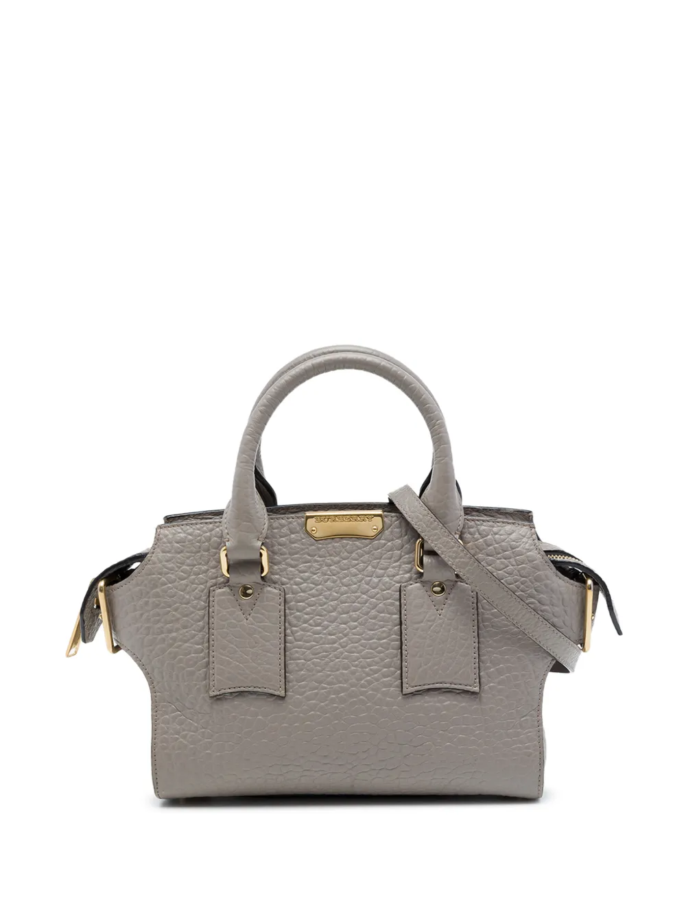 Burberry Pre-Owned 2000-2017 Small Grained Leather Clifton satchel - Grau