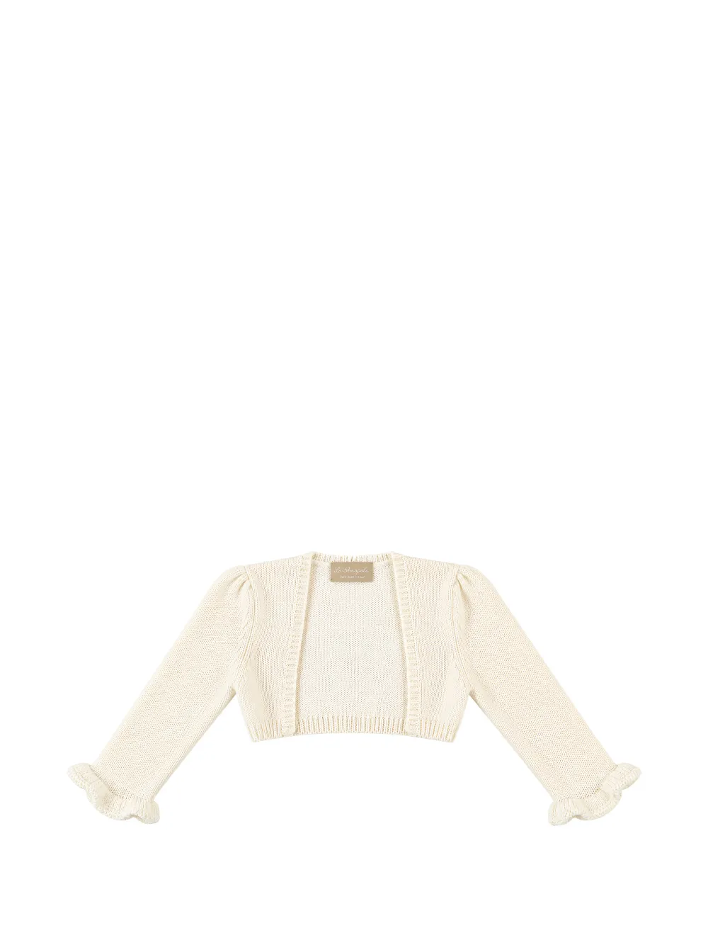 La Stupenderia ruffle-trim knitted cardigan - Toni neutri