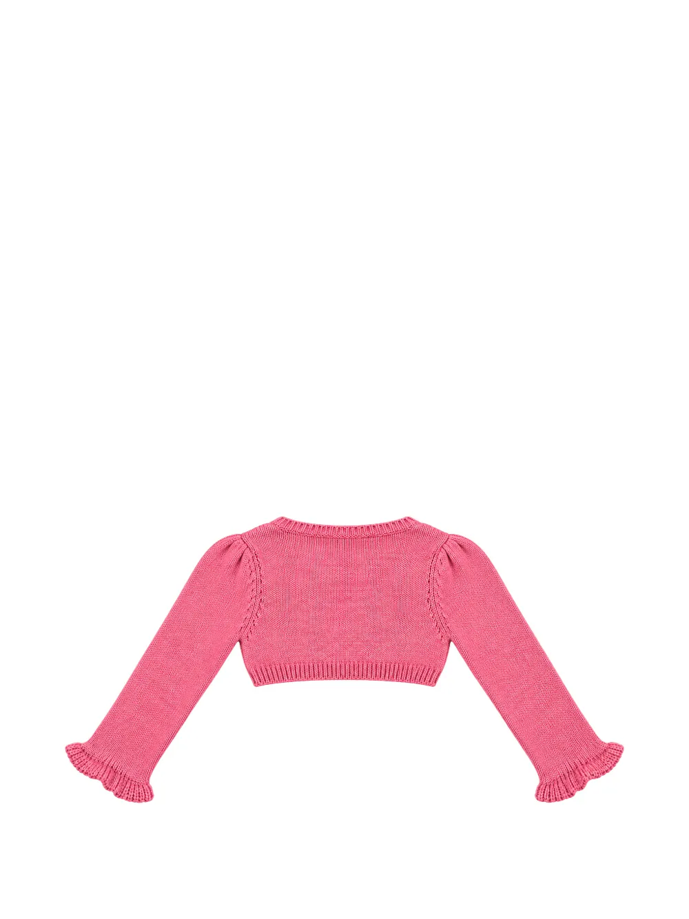 La Stupenderia ruffle-trim knitted cardigan Roze