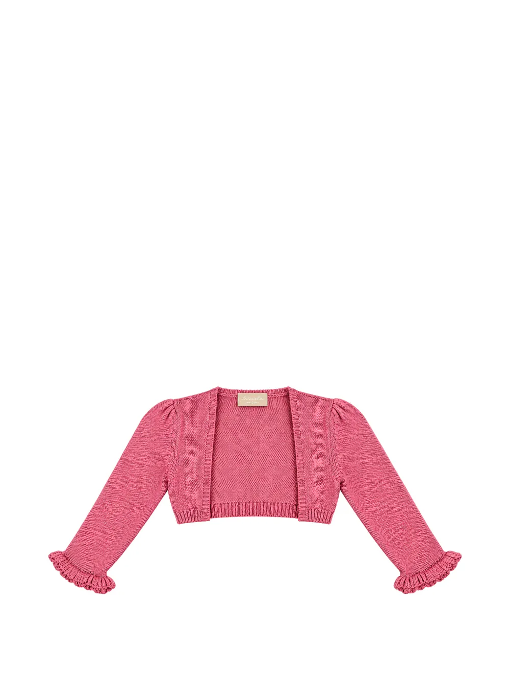 La Stupenderia ruffle-trim knitted cardigan - Rosa