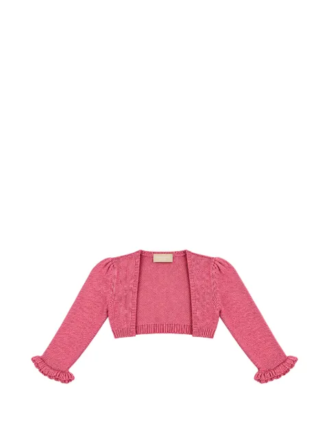 La Stupenderia ruffle-trim knitted cardigan