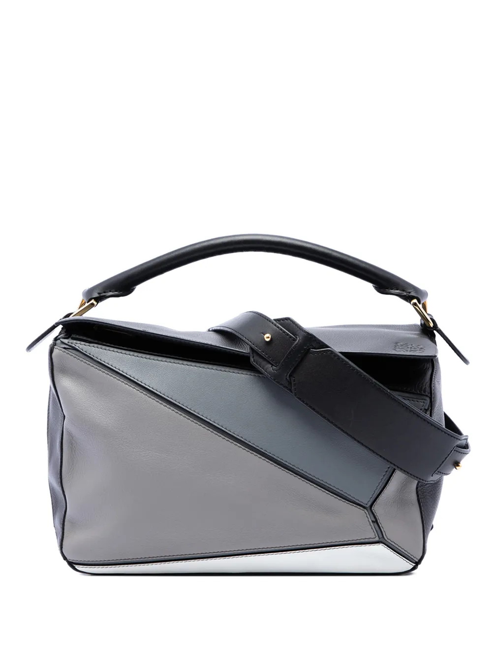 Loewe Pre-Owned 2017 Medium Tricolor Calfskin Puzzle satchel - Grey