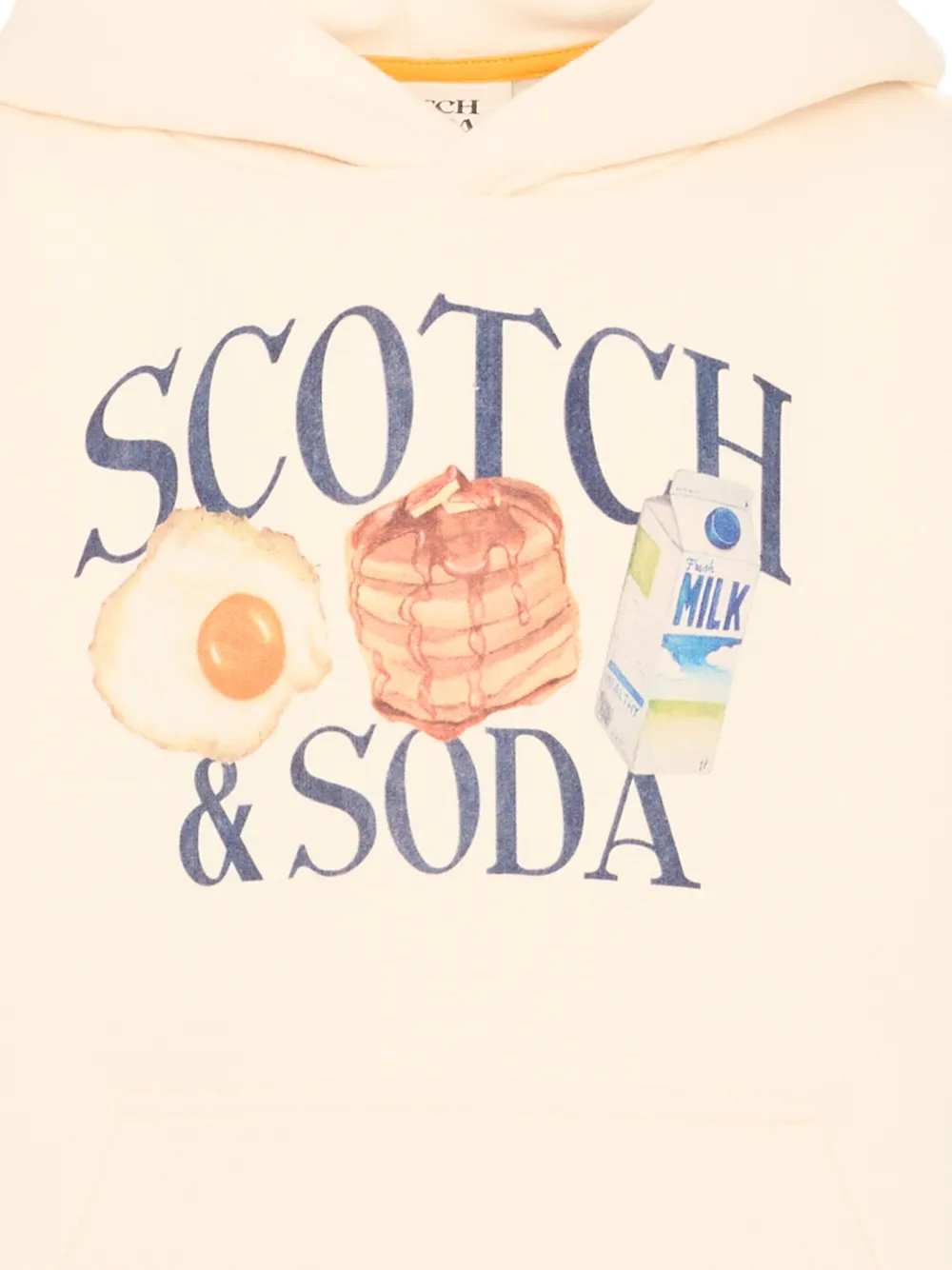 Scotch & Soda Kids graphic-print hoodie Beige