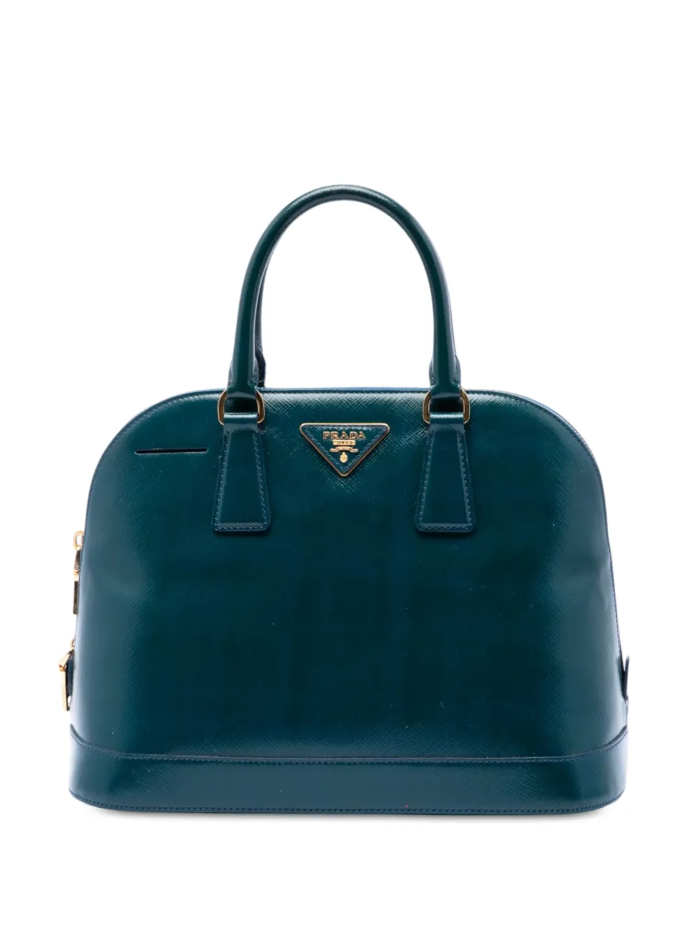 Prada Pre-Owned 2010-2026 Medium Saffiano Vernice Promenade satchel - Blu