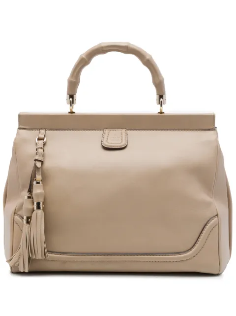 Gucci Pre-Owned 2016-2026 Medium Calfskin Bold Bamboo Top Handle Bag handbag
