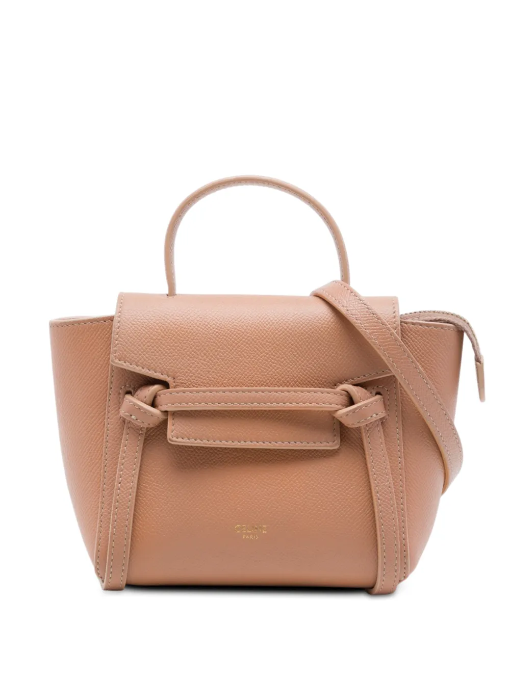 Celine Pre-Owned 2020 Pico Grained Calfskin Belt Bag satchel - Braun