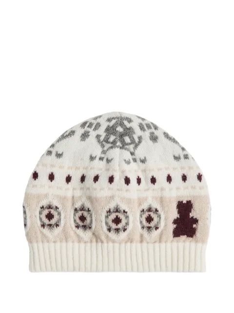 Brunello Cucinelli Kids Baby Bernie jacquard-knit beanie hat
