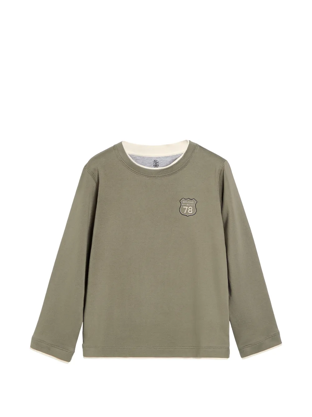 Brunello Cucinelli Kids T-shirt con ricamo - Verde