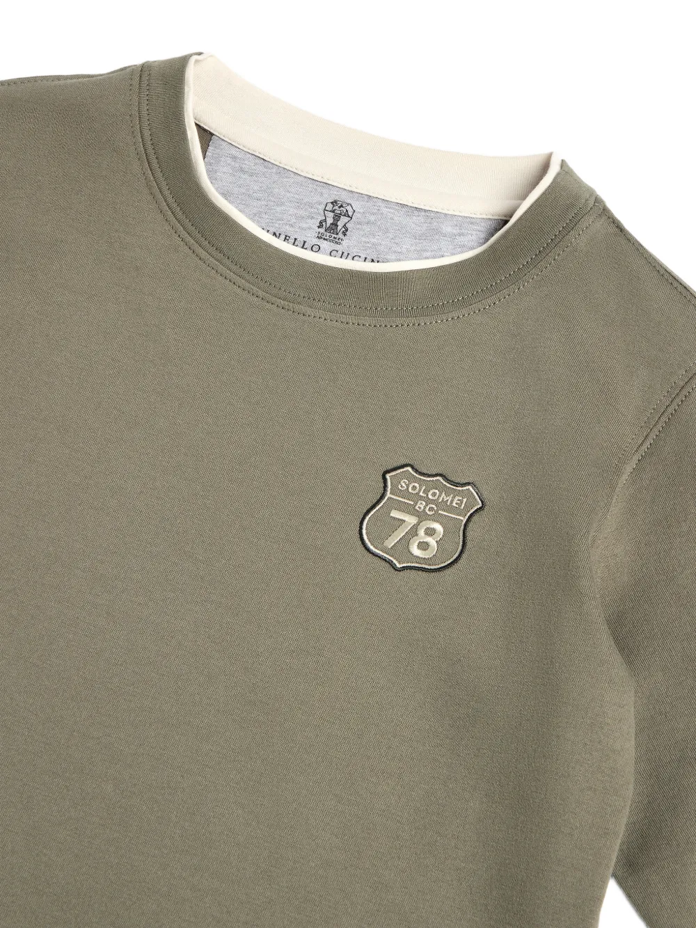 Brunello Cucinelli Kids T-shirt met borduurwerk Groen