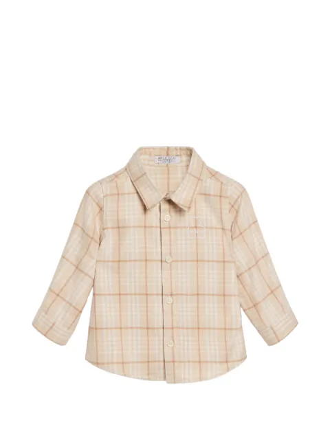 Brunello Cucinelli Kids Bernie tartan-flannel shirt