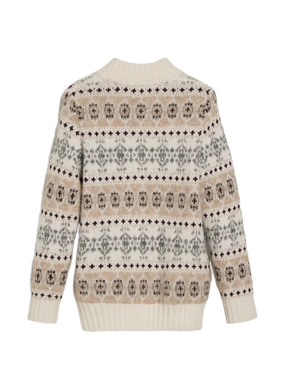 Brunello Cucinelli Kids Kasjmier vest met gebreid jacquard Beige