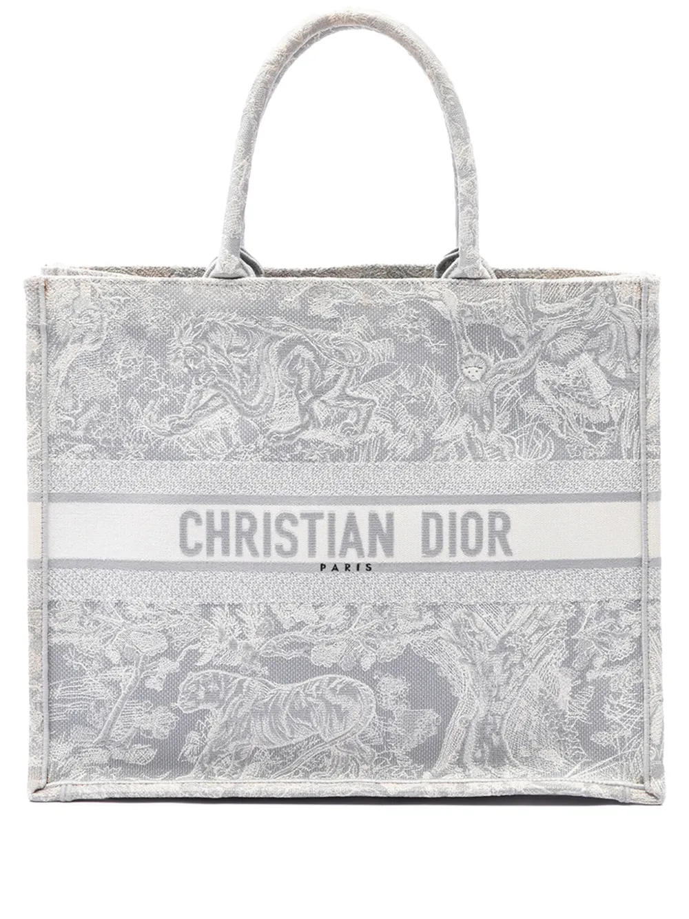 Christian Dior Pre-Owned 2021 Large Canvas Embroidered Dioriviera Toile De Jouy Book tote bag - Grau
