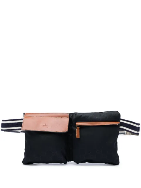 Gucci Pre-Owned sac ceinture GG Nylon Web à double poche (2016-2026)