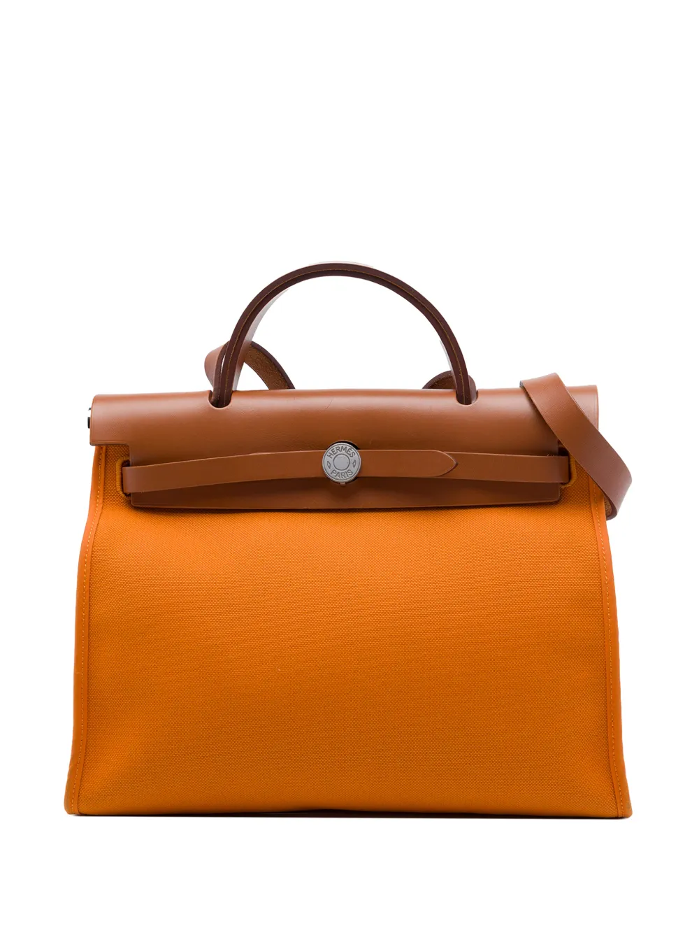 Hermès Pre-Owned 2018 Toile Herbag Zip 31 satchel - Orange