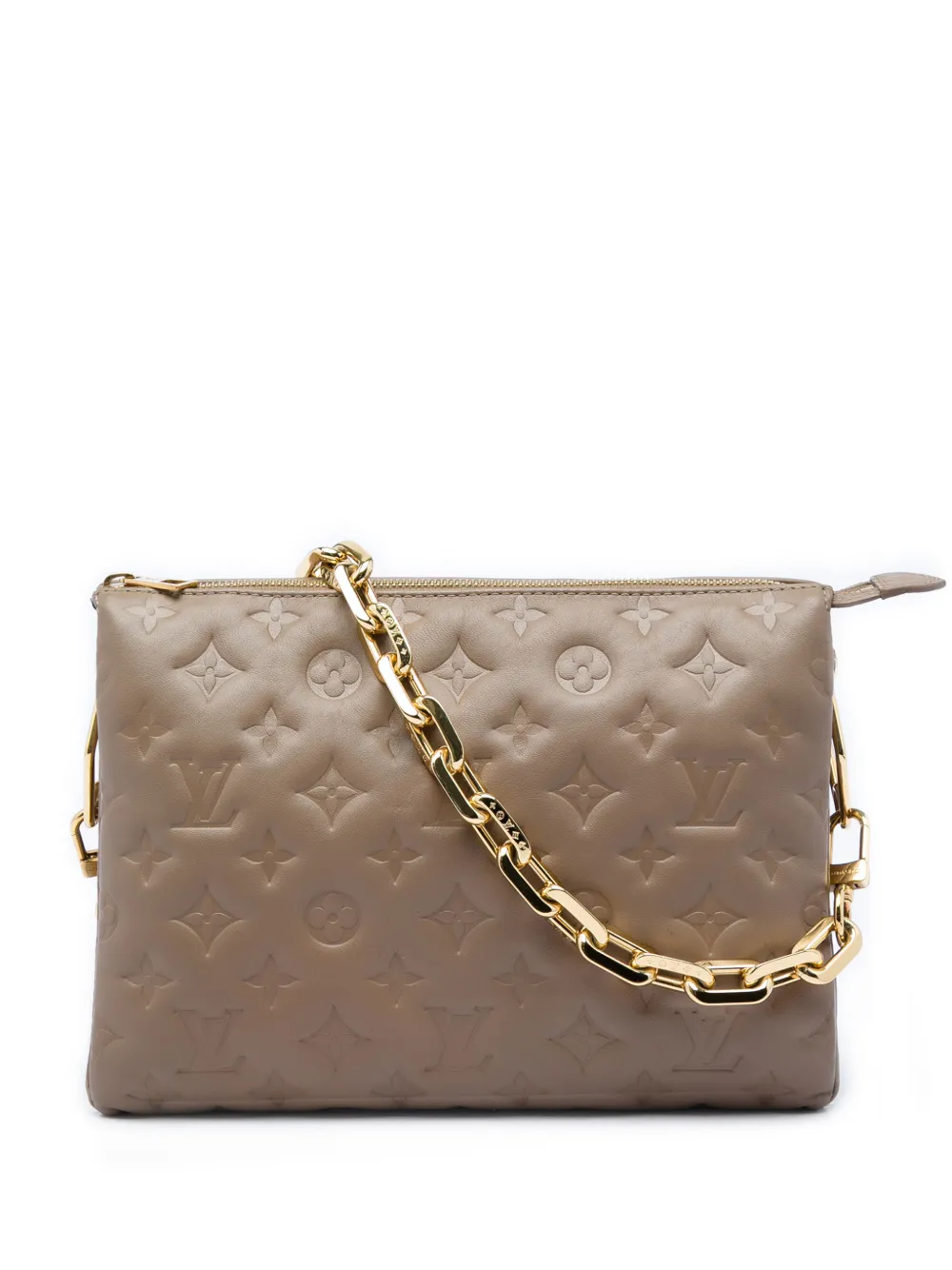 Louis Vuitton Pre-Owned 2000-2026 Monogram Embossed Puffy Lambskin Coussin PM satchel - Marrone