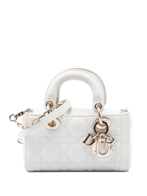 Christian Dior Pre-Owned 2023 Micro Lambskin Cannage Lady D Joy satchel