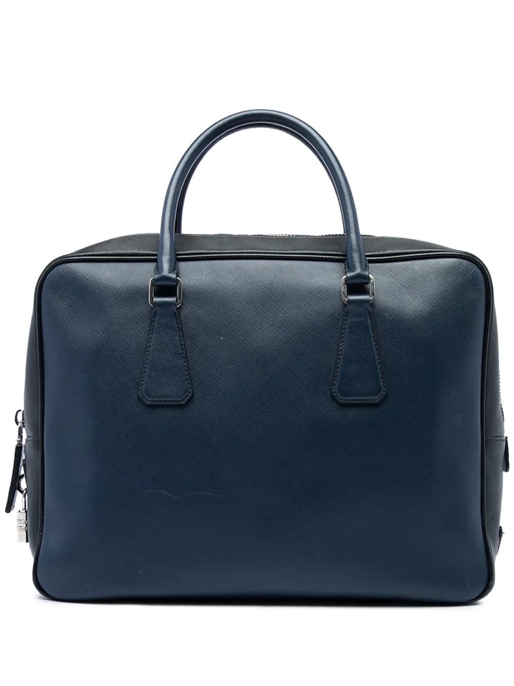 Prada Pre-Owned 2013-2026 Bicolor Saffiano business bag - Blu