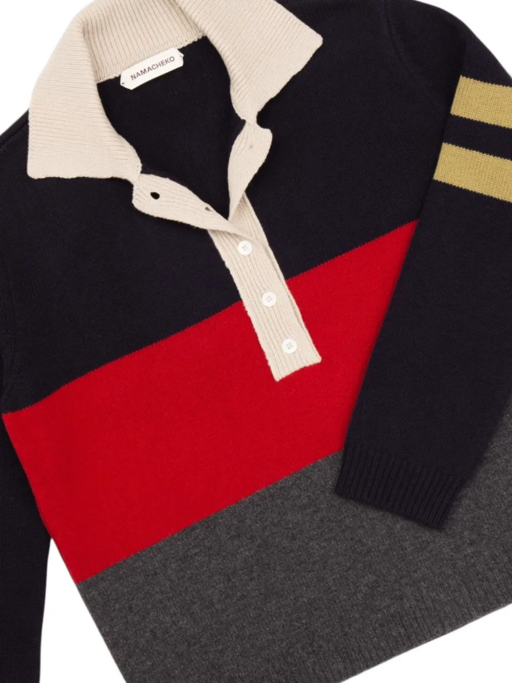 Namacheko Gareth colour-block polo shirt Blauw
