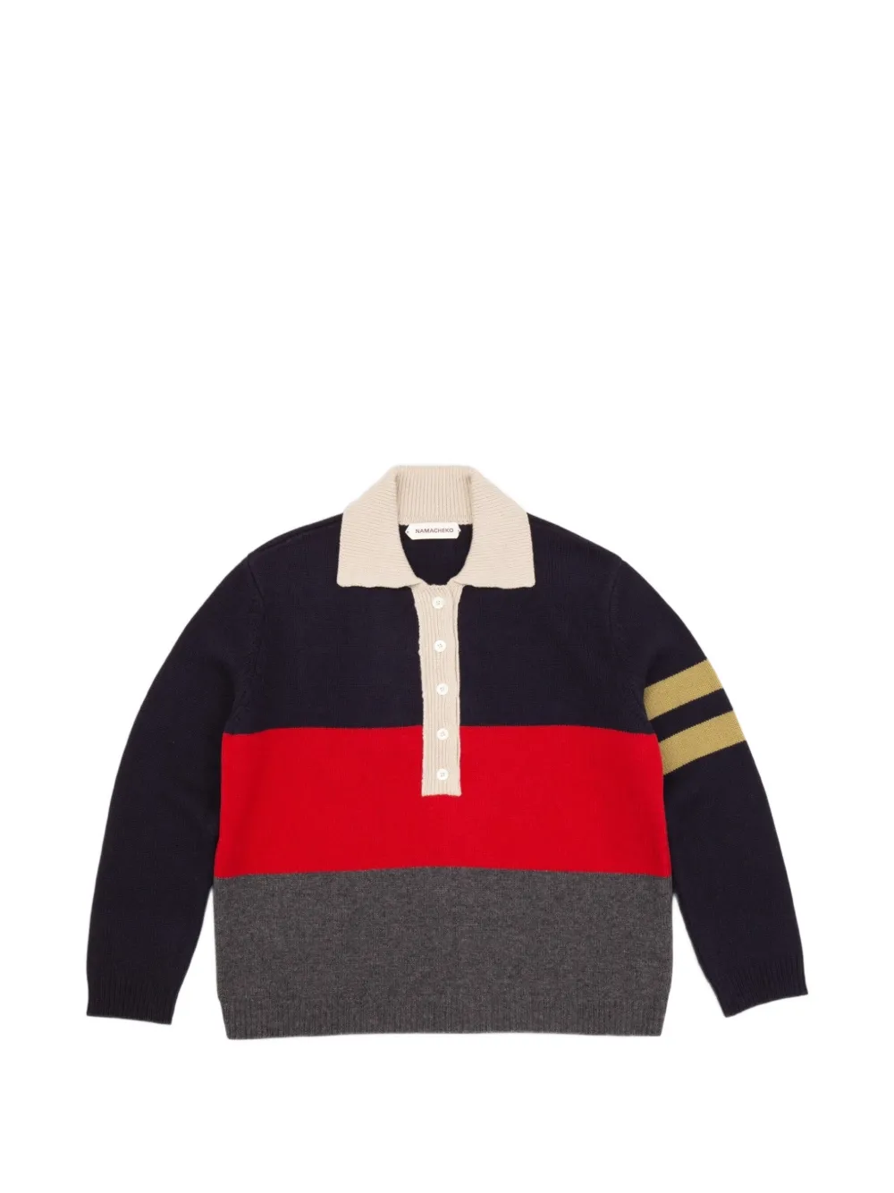 Namacheko Gareth colour-block polo shirt Blauw