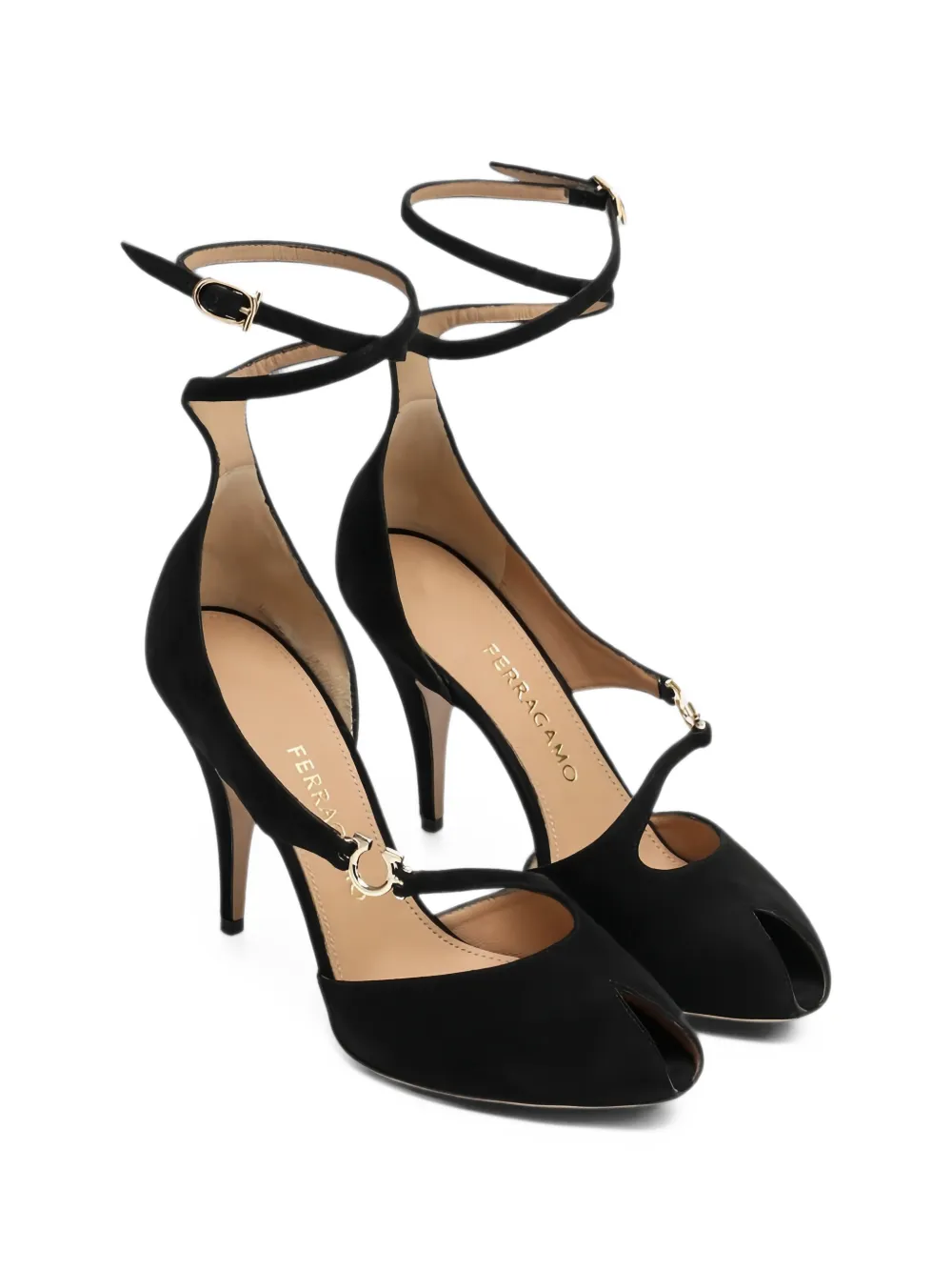 Ferragamo Gancini ankle-strap pumps - Black