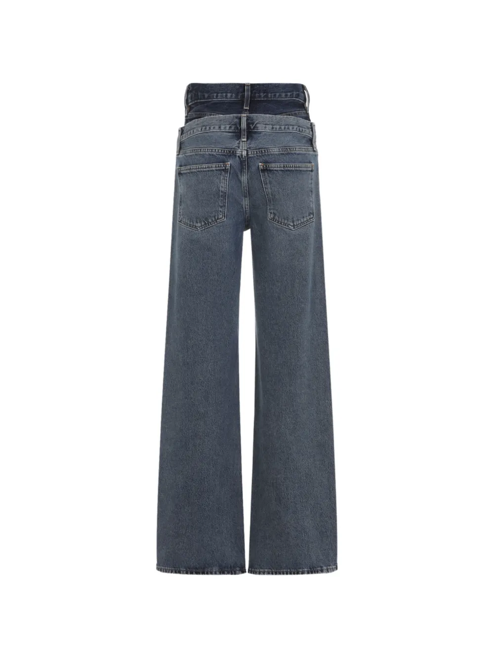AGOLDE Elson double-waistband jeans Blauw