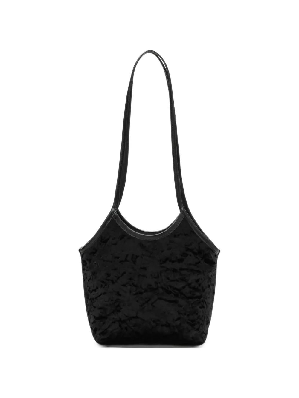 VALESQUE Borsa a spalla Cami in velluto stropicciato - Nero