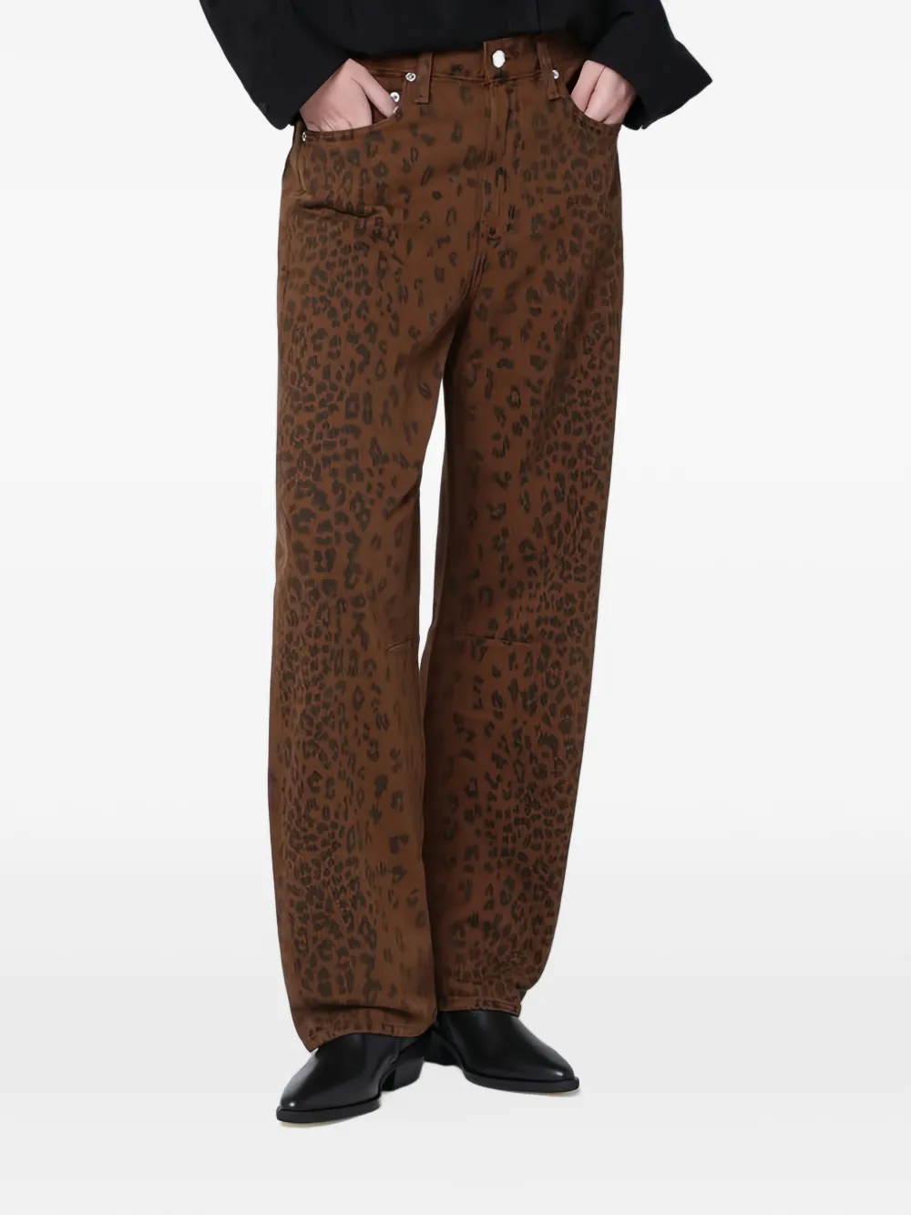 Citizens of Humanity Miro cheetah-print jeans - Marrone