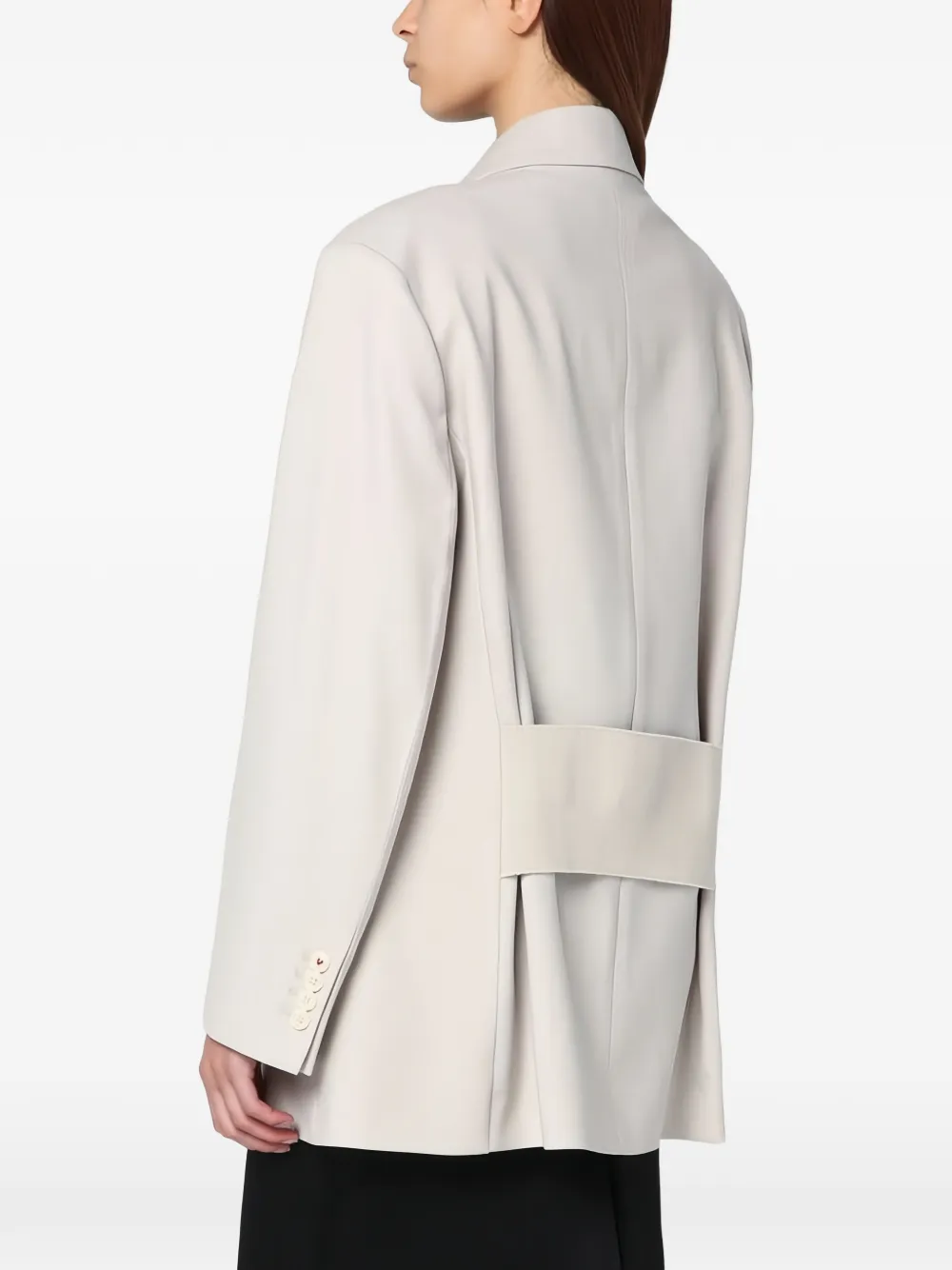 Victoria Beckham double-breasted oversized blazer Grijs