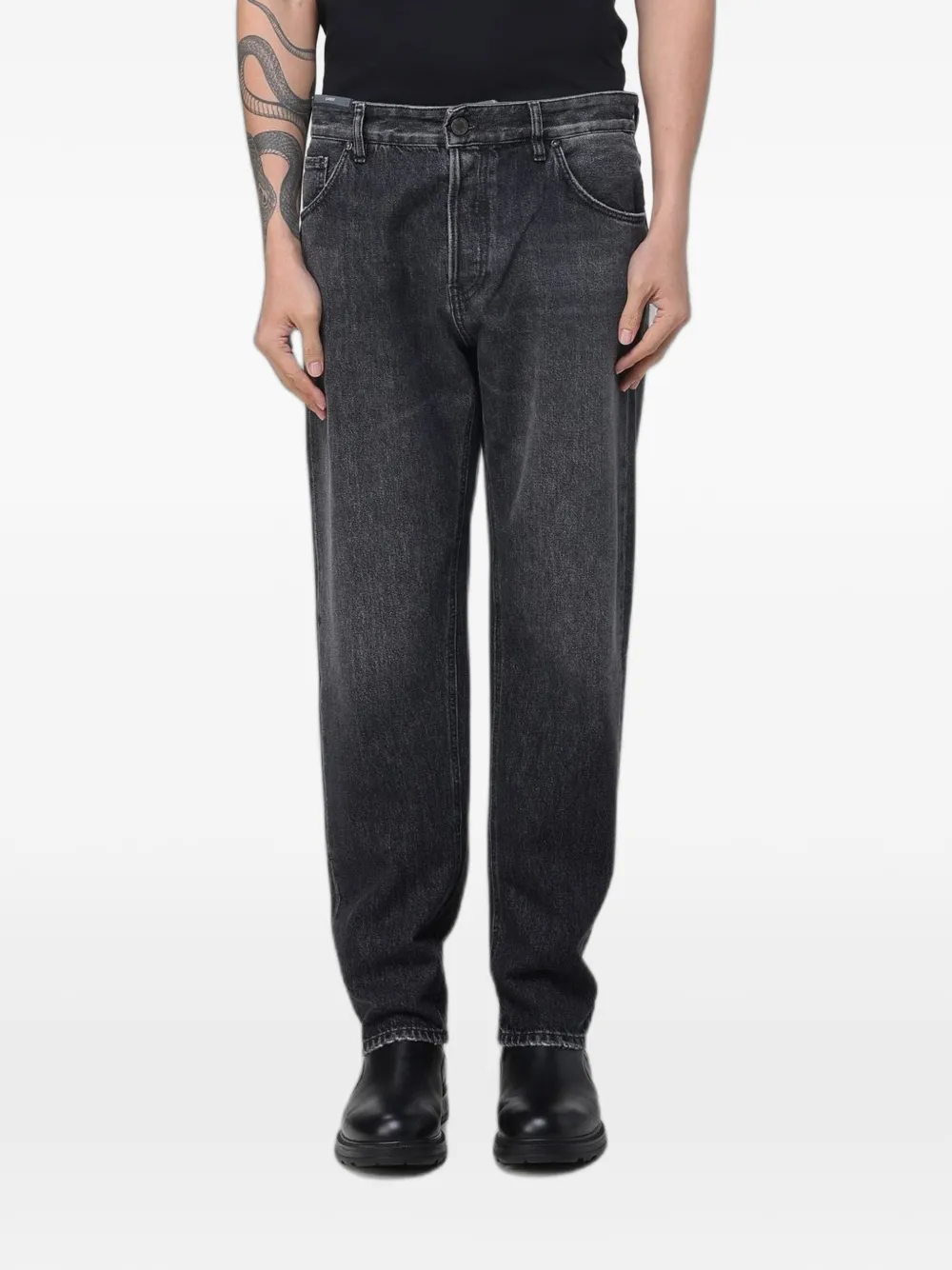 PT Torino Rebel tapered jeans Zwart