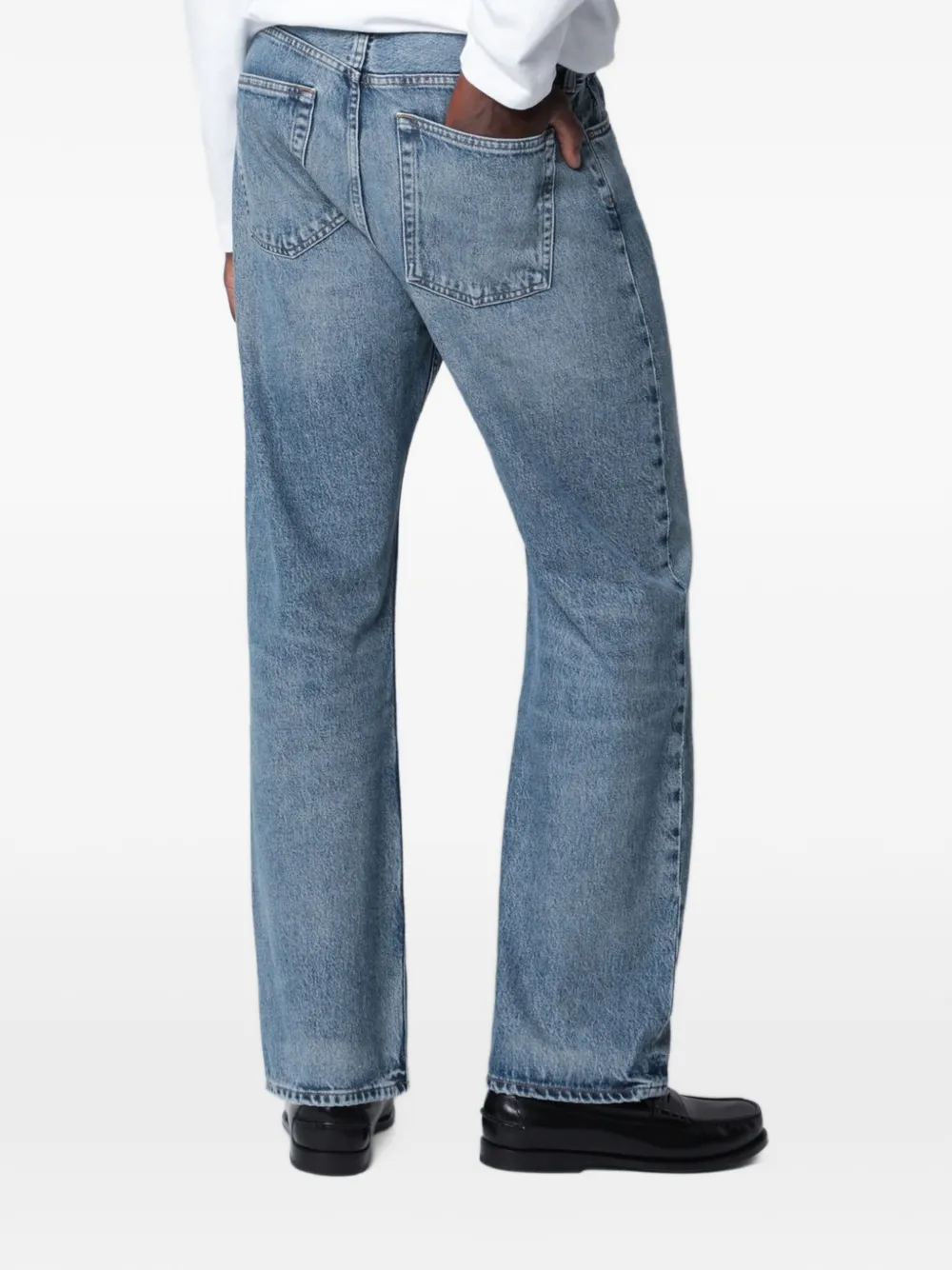 AGOLDE washed-effect straight-leg jeans Blauw