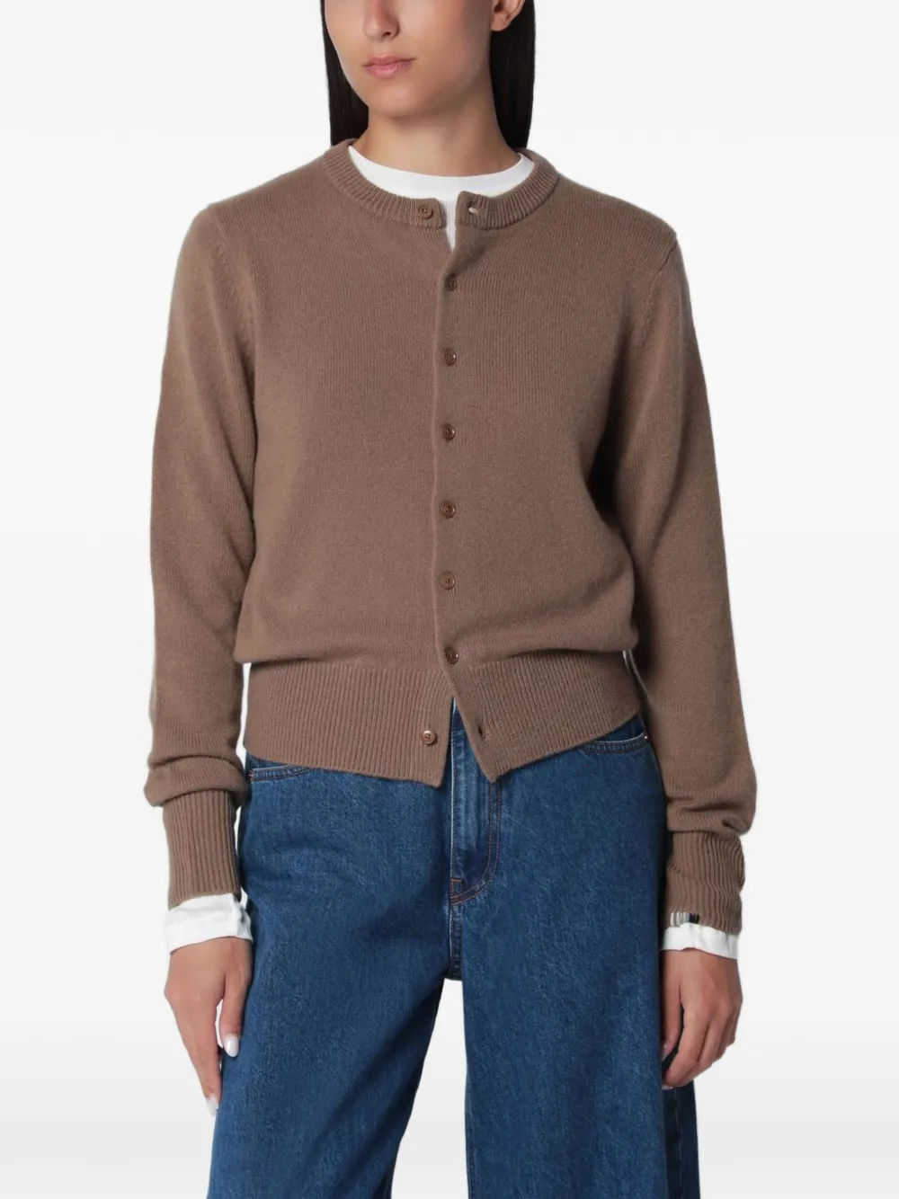 extreme cashmere Little Lamb cardigan - Marrone